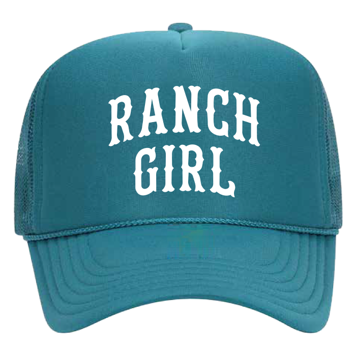 Turquoise "Ranch Girl" Trucker Hat