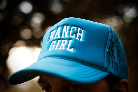 Turquoise "Ranch Girl" Trucker Hat